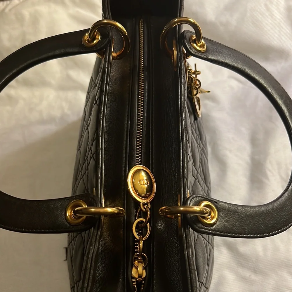 SOLD❤️❤️❤️Lady Dior Bag Cannage Quilt lamb skin - Picture 7 of 14